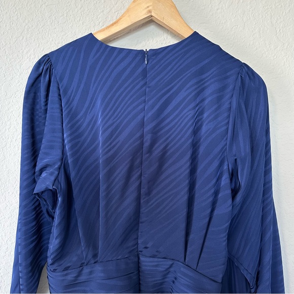 Ronny Kobo Shanaya Drape Mini Dress Navy Zebra - Picture 9 of 12